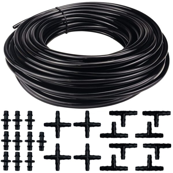20m Bewässerungsschlauch 4/7mm PVC mit 22 Anschlüssen