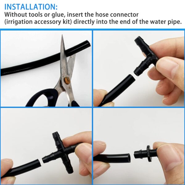 20m Bewässerungsschlauch 4/7mm PVC mit 22 Anschlüssen