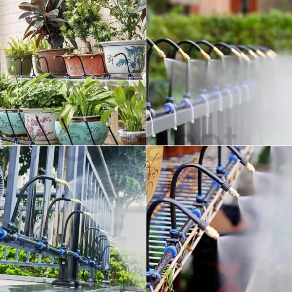 360° Automatisches Gartensprinklersystem – Intelligent, Verstellbar, 15m Set