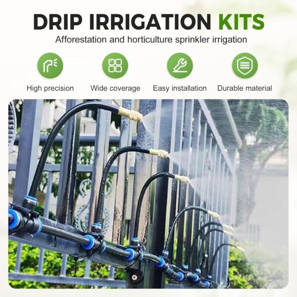 360° Automatisches Gartensystem Tropf- & Nebelbewässerung 15 m