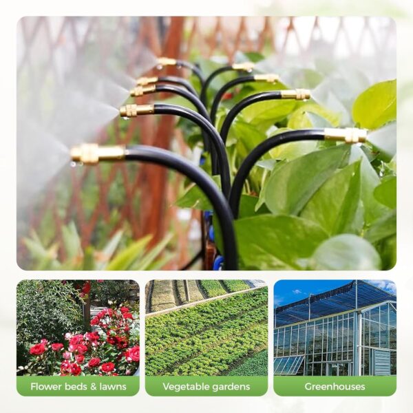 360° Automatisches Gartensystem Tropf- & Nebelbewässerung 15 m