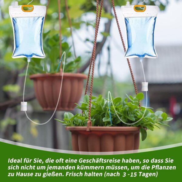 5x 3,5L Automatische Tropfbewässerung für Topfpflanzen - Einstellbares Ventil, ohne Anschluss