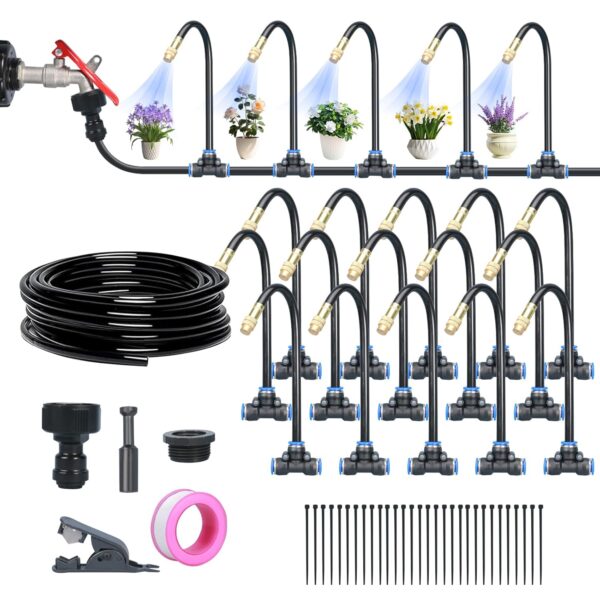 Acesome Gartenbewässerung 360° Automatisch 15 m für Hochbeete