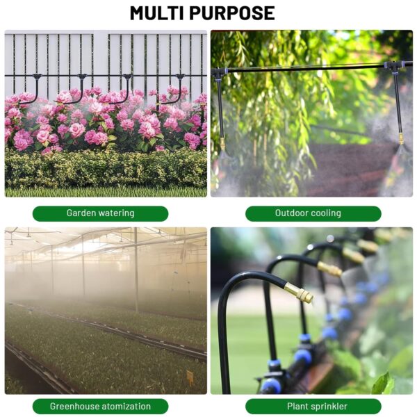 Automatisches 360° Gartensprinklersystem mit Tropf- und Nebelkühlung