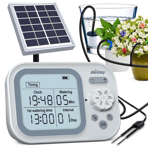 Automatisches Solar-Tropfbewässerungssystem mit Timer für 15 Töpfe