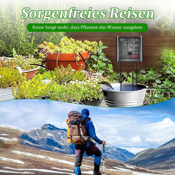 Automatisches Tropfbewässerungssystem mit Timer, 15 Sprinklern, 15 m Schlauch