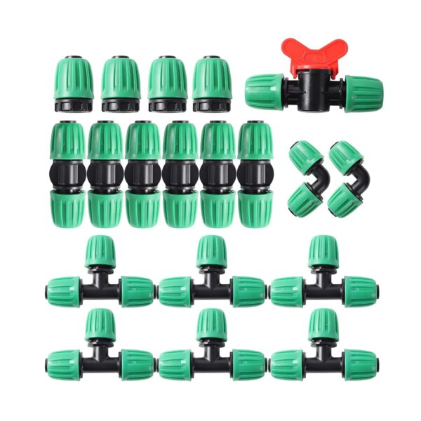 Bewässerungs-Fitting-Set 16mm PE für Mikro-Irrigation 19 Teile