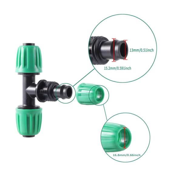 Bewässerungs-Fitting-Set 16mm PE für Mikro-Irrigation 19 Teile