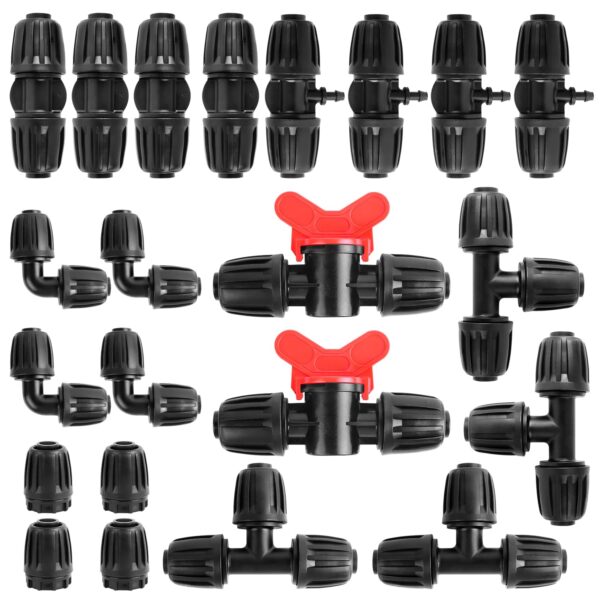 Bewässerungs-Set für 1/2" Tropfschläuche – 22 Dornverbindungen