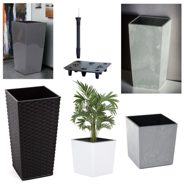 Bewässerungssysteme für quadratische Pflanztöpfe – Größen XXS (19x19 cm)