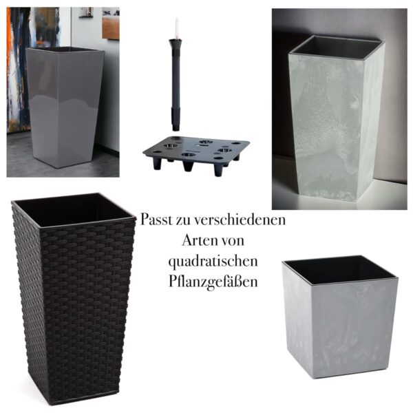 Bewässerungssysteme für quadratische Pflanztöpfe – Größen XXS (19x19 cm)