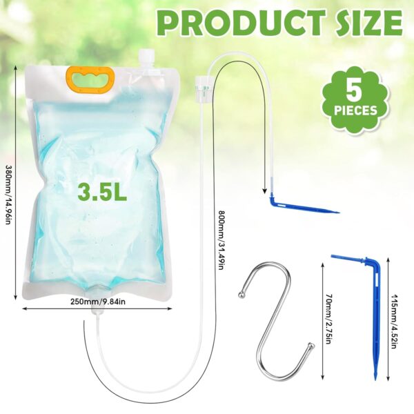 Blumentopf Bewässerungssystem 5x 3,5L Tropfbewässerung mit Durchflussregler