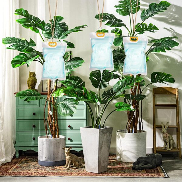 Blumentopf Bewässerungssystem 5x 3,5L Tropfbewässerung mit Durchflussregler