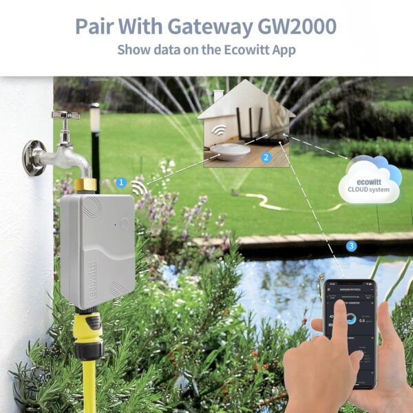 ECOWITT WFC01 App-gesteuerter Bewässerungscomputer mit WiFi, IP66