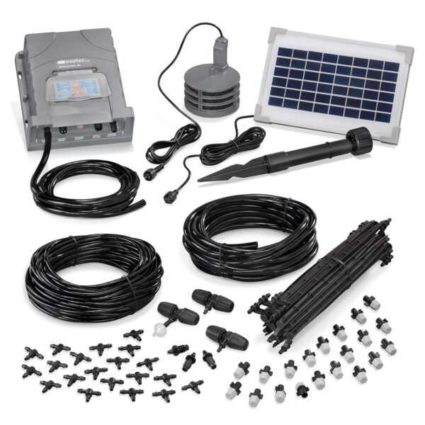 Esotec Solar WaterSpray: 20 Sprüher, Bewässerungscomputer, Solar-Automatik