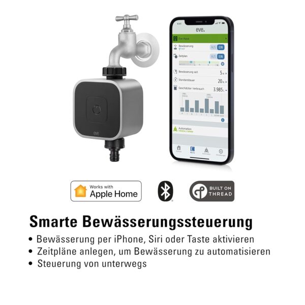 Eve Aqua: Smarter Bewässerungscontroller Siri/App HomeKit