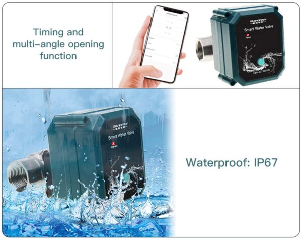 FROGBRO Zigbee Wasser-Ventil, Drahtloser Timer, IP67 Wasserdicht, App-Steuerung