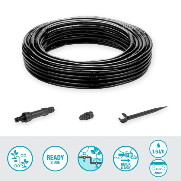 Gardena Micro-Drip-System Hecke/Strauch (25 m) – Wassersparend, Fertigset