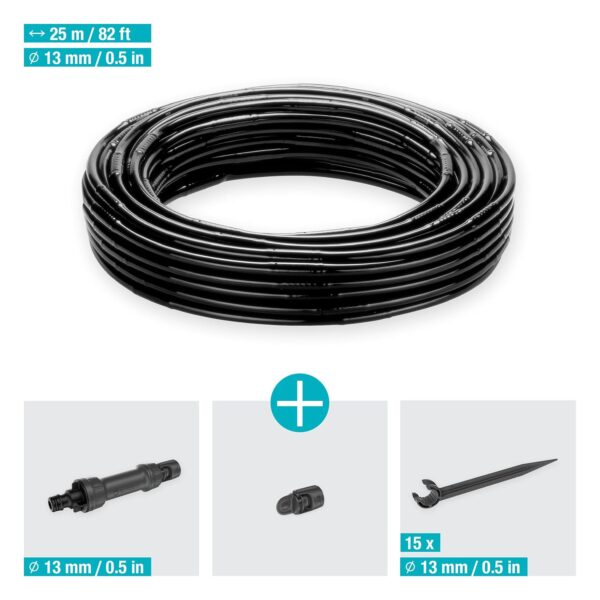 Gardena Micro-Drip-System Hecke/Strauch (25 m) – Wassersparend, Fertigset
