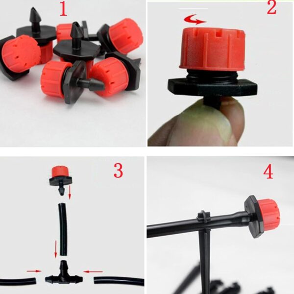 Gardena Micro-Tropfenset: 50 Stecker + T-Stücke + Haltestäbe