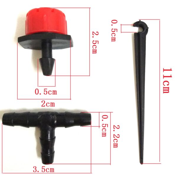Gardena Micro-Tropfenset: 50 Stecker + T-Stücke + Haltestäbe