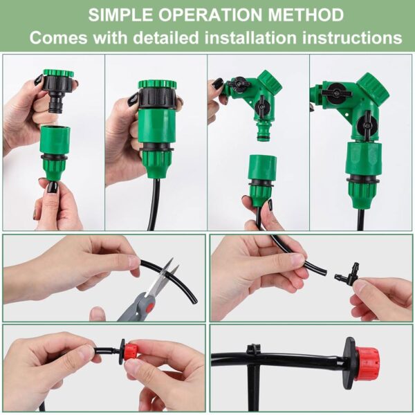 Gartenbewässerung Kit Automatisch 15m Tropf- & Sprühsystem