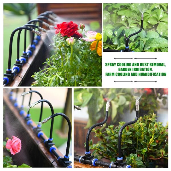 Gartenbewässerungssystem 20 m Tropfbewässerung mit 25 Brass-Sprühdüsen