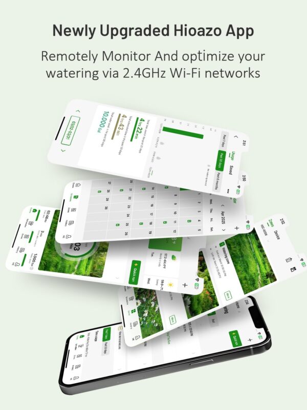 HiOazo HSC-600W WiFi Smart Bewässerungscomputer, 6 Zonen, App-Steuerung, Wetterabhängig