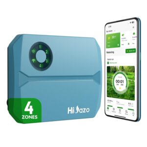 Hioazo WiFi-Bewässerungscomputer App-Steuerung 4-Zonen 16 Programme