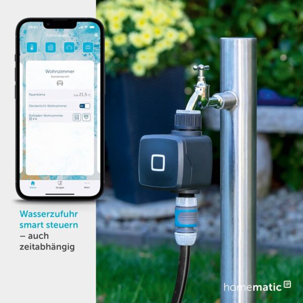 Homematic IP Bewässerungsaktuator App-Steuerung Intelligente Gießung 162114A0