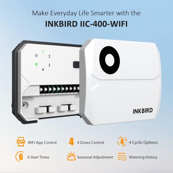 Inkbird Bewässerungscomputer WiFi, 4 Zonen, Smart Control