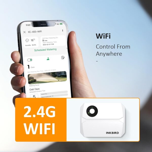 Inkbird Bewässerungscomputer WiFi, 4 Zonen, Smart Control