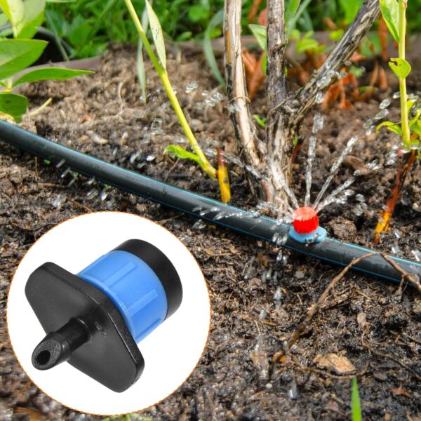 M METERXITY 50er-Pack Bewässerungstropfer 360° Einstellbar 29 mm Schwarz/Blau
