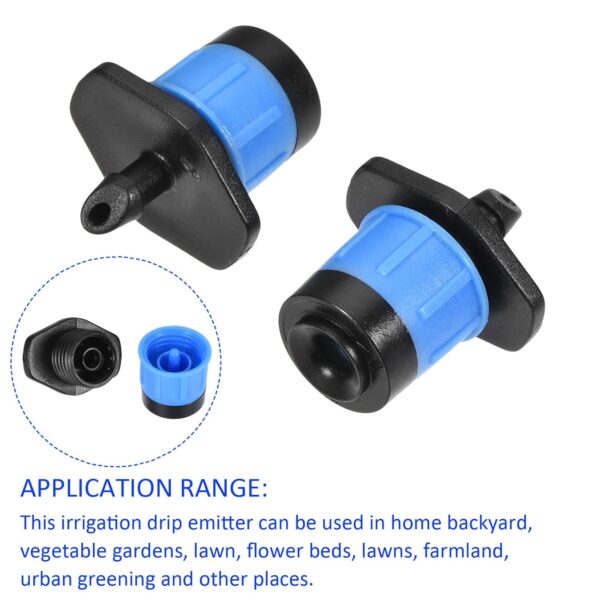 M METERXITY 50er-Pack Bewässerungstropfer 360° Einstellbar 29 mm Schwarz/Blau