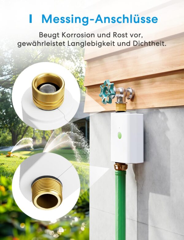 Meross MST100 WLAN-Bewässerungscomputer App-Steuerung Regenverzögerung