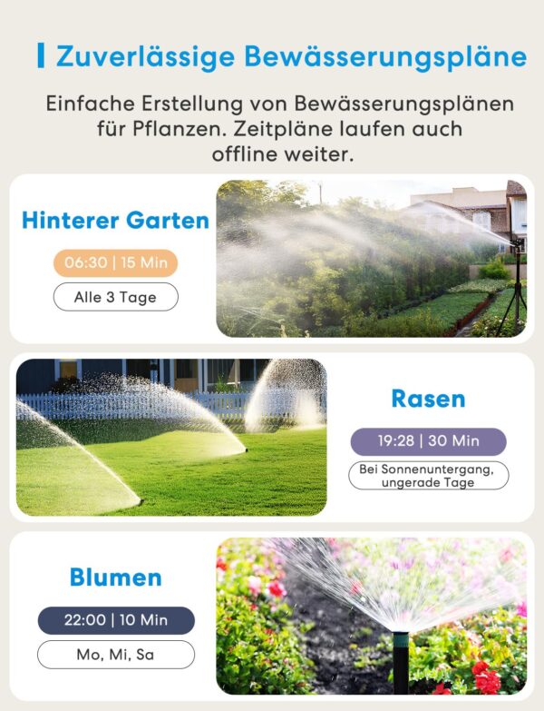 Meross MST100 WLAN-Bewässerungscomputer App-Steuerung Regenverzögerung