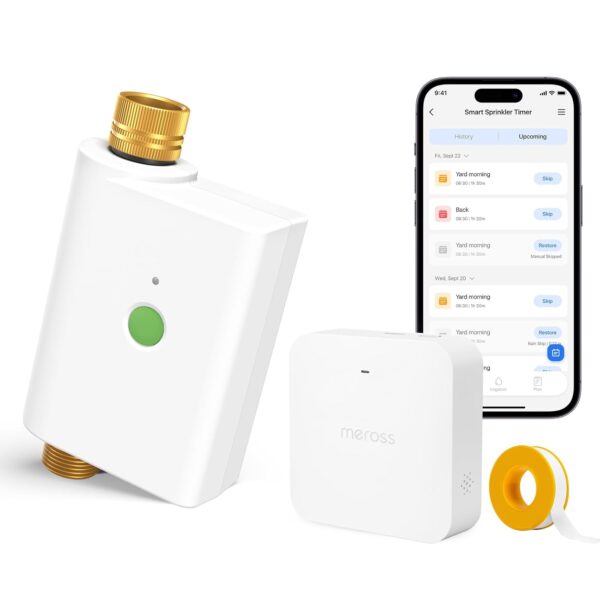 Meross MST100 WLAN-Bewässerungscomputer App-Steuerung Regenverzögerung
