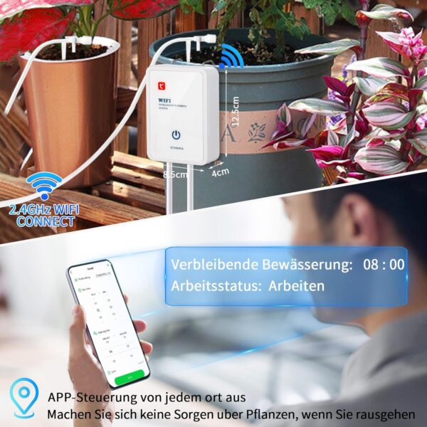 MOOKLIN ROAM WiFi Tropfbewässerung App-Steuerung Auto/Smart-Modus