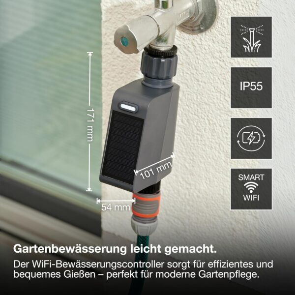 OSRAM SMART+ WiFi Bewässerungssteuerung IP55 Solar USB-C Wassermesser