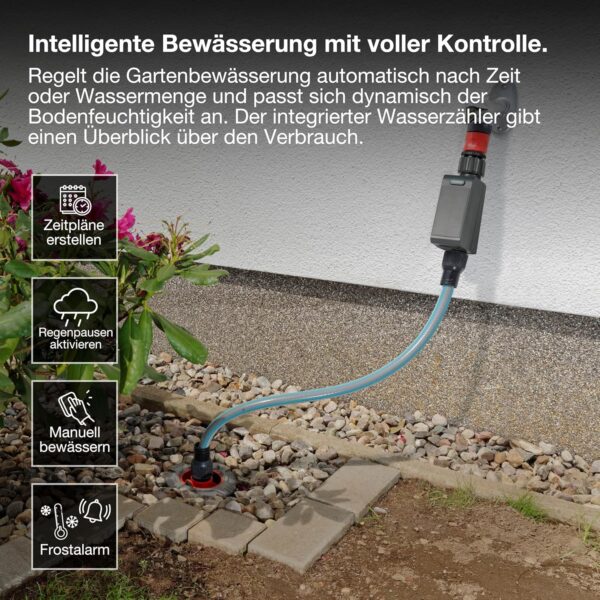 OSRAM SMART+ WiFi Bewässerungssteuerung IP55 Solar USB-C Wassermesser