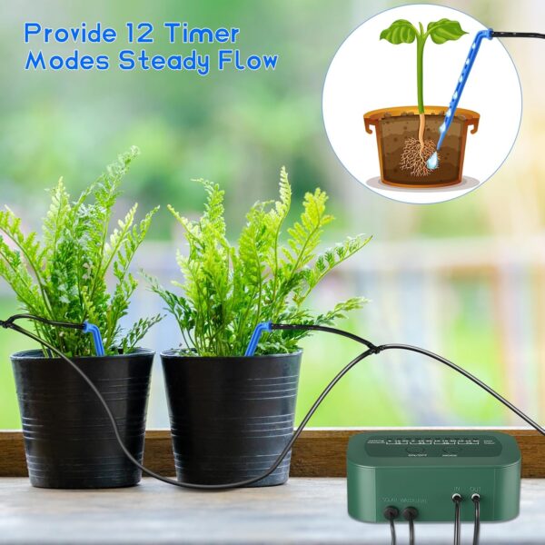 PChero Solar-Bewässerung mit Timer & automatischer Tropf für Balkon & Garten