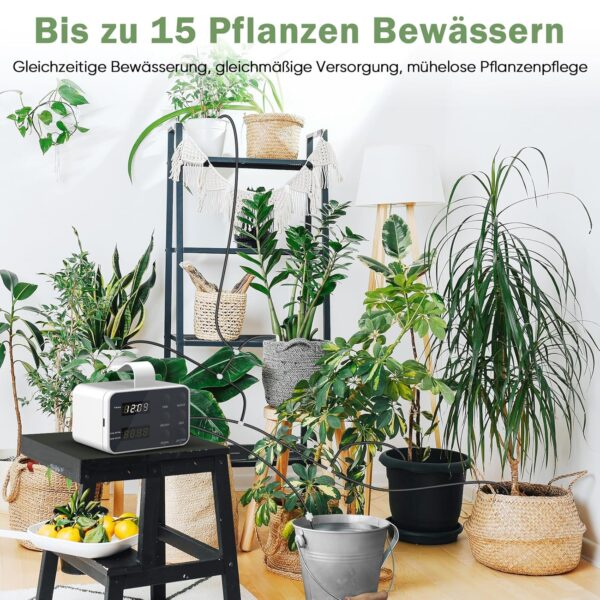 PlayDen Automatische Bewässerung Wiederaufladbar für 15 Pflanzen Programmbar