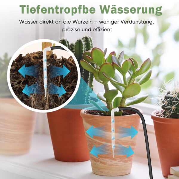 PlayDen Automatische Bewässerung Wiederaufladbar für 15 Pflanzen Programmbar