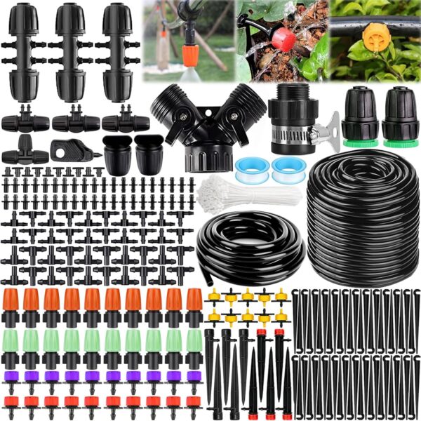 POWZOO Bewässerungssystem 269-teilig 40m+8m DIY Automatik Tropf Garten