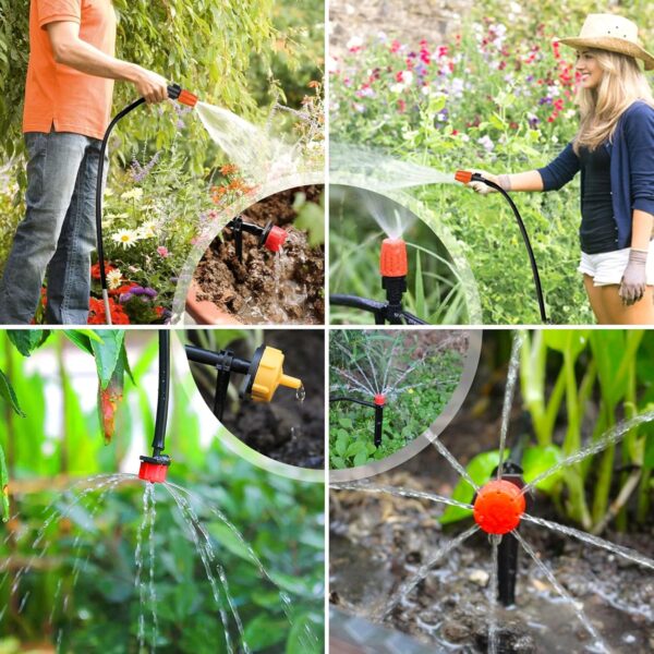 POWZOO Bewässerungssystem 269-teilig 40m+8m DIY Automatik Tropf Garten