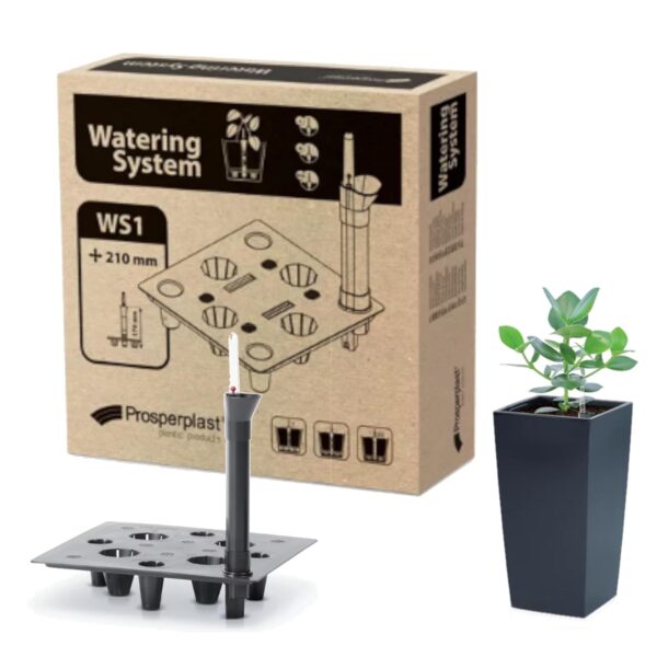 Prosperplast Quadratisches Bewässerungssystem Blumentöpfe 21 cm