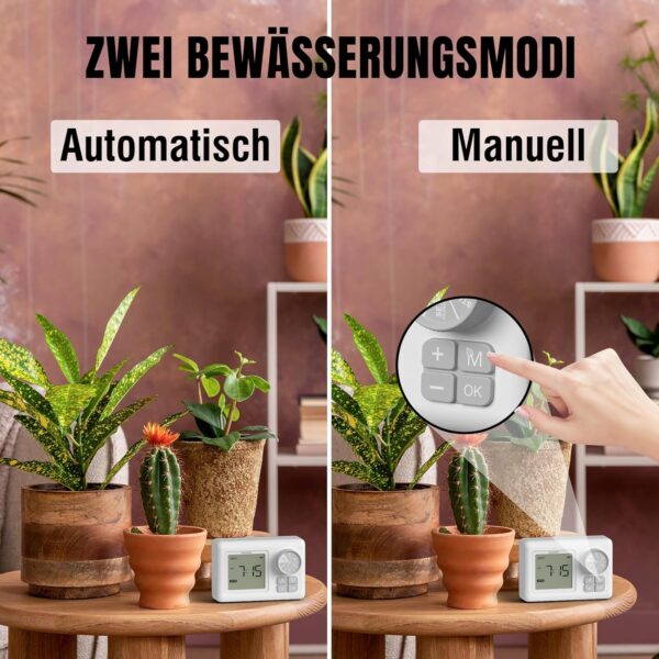 Raddy WS-6 Automatisches Gießsystem für 15 Topfpflanzen, LCD, USB-Alarm