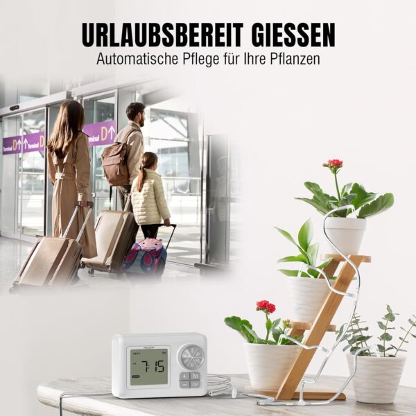 Raddy WS-6 Automatisches Gießsystem für 15 Topfpflanzen, LCD, USB-Alarm