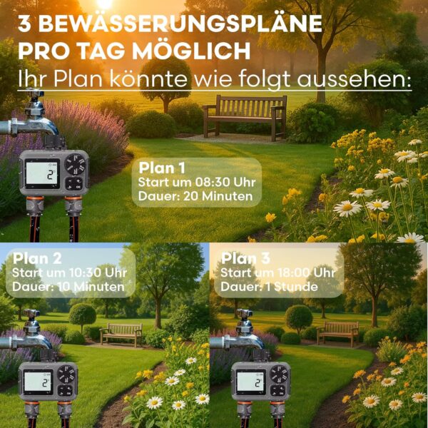 rainfactory Bewässerungstimer 2 Ausgänge IP55 wasserdicht Regenverzögerung