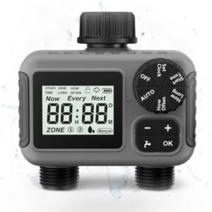 rainfactory Bewässerungstimer 2 Ausgänge IP55 wasserdicht Regenverzögerung